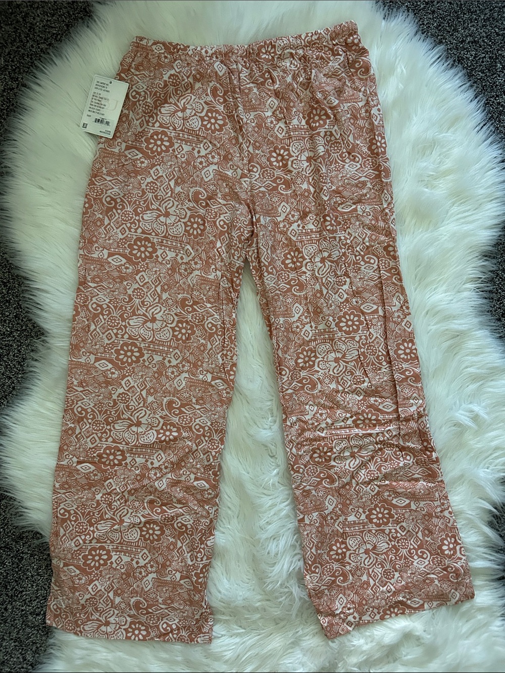 BDG Dusty Rose Floral Wide-Leg Pull-On Pants - Picture 3 of 5